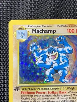 Machamp 8/102 1st Edition Holo Base Set Pokemon MP/LP - Image 2