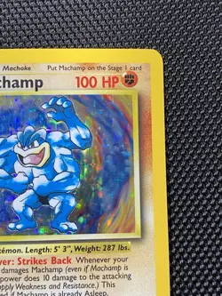 Machamp 8/102 1st Edition Holo Base Set Pokemon MP/LP - Image 3