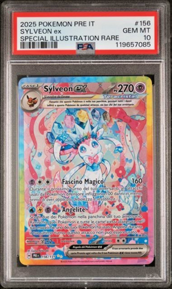 Pokemon PSA 10 Sylveon ex #156 Alternative Evoluzioni Prismatiche 2025 Italiano - Image 2