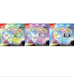 3 Pokemon TCG SV8.5 Prismatic Evolutions Tech Sticker Collection Blister Sealed - Image 1