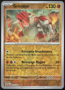 Carte Pokemon Groudon 093/182 Reverse Faille Paradoxe Francais - Image 1