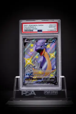 2021 Pokemon SWSH FA Lapras V Shining Fates SV110 PSA 10 - Image 1