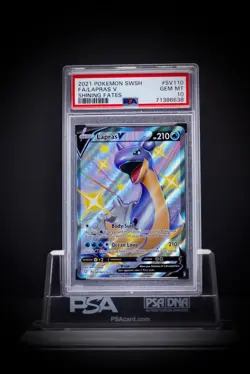 2021 Pokemon SWSH FA Lapras V Shining Fates SV110 PSA 10 - Image 2