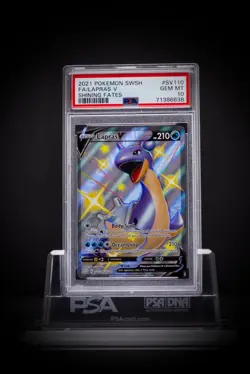 2021 Pokemon SWSH FA Lapras V Shining Fates SV110 PSA 10 - Image 3