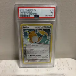 2006 Pokemon EX Holon Phantoms 15 Raichu Holo PSA 7 - Image 1