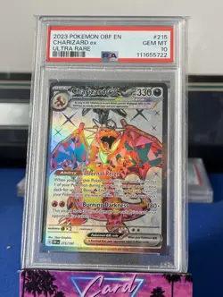 Pokemon Charizard ex Obsidian Flames Ultra Rare #215 PSA 10 Gem Mint - Image 1