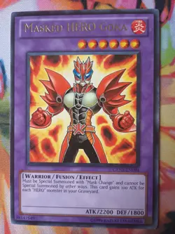 Yu-Gi-Oh! 3X Masked HERO Goka GENF-EN094 Rare Unlimited Edition Near Mint - Image 2