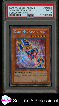 DARK MAGICIAN GIRL YU-GI-OH! CT2-EN004 2005 COLLECTOR TINS 2 MINT ENGLISH PSA 9 - Image 1