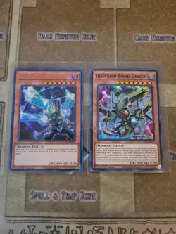 YUGIOH BARREL DRAGON HAC1 DUEL TERMINAL + DESPERADO BARREL DRAGON LDS1 PURPLE NM - Image 1