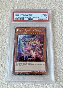 Dark Magician Girl (7th Art) RA04-EN107 Platinum Secret 1st Edition Yugioh PSA 8 - Image 1