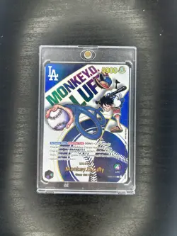 One Piece TCG Monkey D Luffy Promo Card Dodgers Collaboration - Image 1