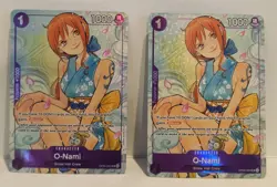 One Piece O-Nami OP05-062 Illustration Box Promo Volume 1 English Lot of 2 - Dmg - Image 1