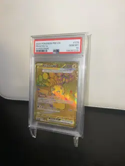 Pokemon Pikachu EX Prismatic Evolutions TCG Card 179/131 Hyper Rare, PSA 10 - Image 1