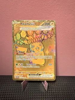Pokemon Pikachu EX TCG Prismatic Evolutions Gold Hyper Rare Card 179/131 - Image 2