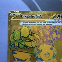 Pokemon Pikachu EX TCG Prismatic Evolutions Gold Hyper Rare Card 179/131 #2 - Image 2
