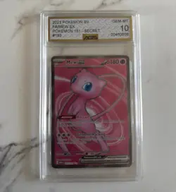 Pokemon Mew EX TCG Full Art Holo Rare Card 193/165 Scarlet & Violet 151 AGS 10 - Image 1