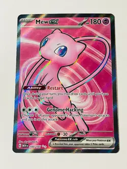 Pokemon TCG Mew EX 193/165 Ultra Rare Full Art SV Scarlet & Violet 151 Holo Card - Image 3