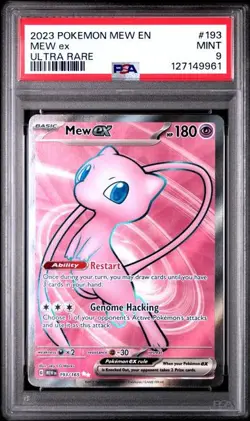 Pokemon Mew EX Ultra Rare TCG Scarlet and Violet Card 193/165 PSA 9 Mint - Image 1