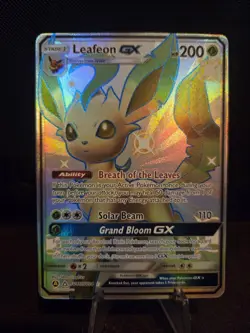 Pokemon TCG Leafeon GX SV46/SV94 Hidden Fates Shiny Full Art 🌟PACK FRESH🌟 - Image 1