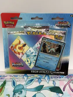 Pokemon TCG Prismatic Evolutions Tech Sticker Collection Blister Set of 3 Sealed - Image 3