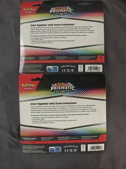 Pokemon TCG Prismatic Evolutions Tech Sticker Collection Blister Set of 2 Sealed - Image 2
