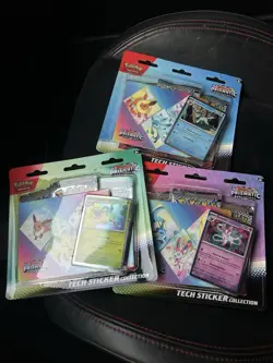 Pokemon TCG Prismatic Evolutions Tech Sticker Collection Blister Set of 3 Sealed - Image 1
