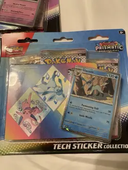 Pokemon TCG Prismatic Evolutions Tech Sticker Collection Blister Set of 3 Sealed - Image 4