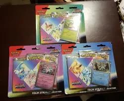 Pokemon TCG Prismatic Evolutions Tech Sticker Collection Blister Set of 3 Sealed - Image 1
