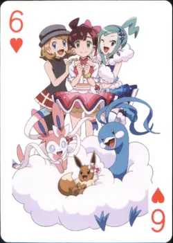 Japan PALCITY Pokemon Playing Card Poker Set #6 of Hearts Serena Lisia Chloe - Image 1