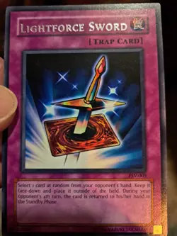 Yugioh Lightforce Sword PSV-005 Rare NM (Bonus Card included) - Image 1