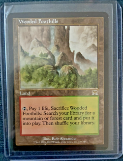 Magic The Gathering Wooded Foothills (Onslaught): cool card, great condition! - Image 1