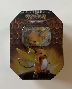 Raichu EX Hidden Fates Tin 1st Edition Sealed Pokemon Card | English | UK - Image 1