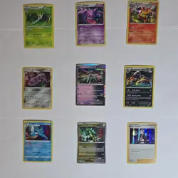 Lot of 9 Pokemon TCG Holo Cards Serperior Gengar Emboar Steelix Iron Valiant - Image 1