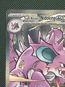 Team Rocket’s Nidoking ex 233/182 Special Illustration Rare Pokemon Card NM - Image 2