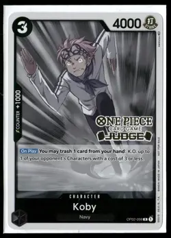Koby (Judge) PR One Piece Promotion Cards OP02-098 NM - Image 1