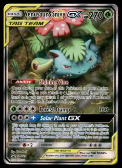Pokemon Cards Venusaur & Snivy GX SM229 SM Black Star Promos Promo NM *1 - Image 1