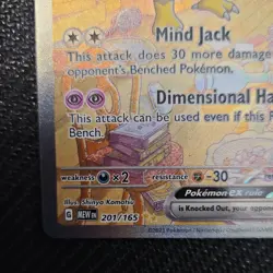 Alakazam ex 201/165 Sv: Scarlet & Violet 151 Full Art Holo Pokemon Trading Card - Image 4