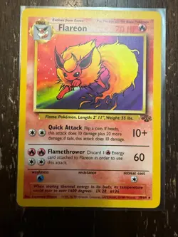 Flareon 19/64 Jungle Set Non Holo Rare Pokemon WOTC Card TCG NM Matt - Image 1