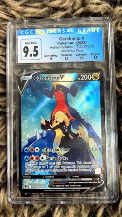 Pokemon TCG Garchomp v Holo Ultra Rare Card CGC 9.5 Astral Radiance TG23/TG30 - Image 1