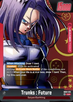 SB02-001 Z-Trunks Custom Leader Card - Dragon Ball Fusion World TCG - Orica - Image 3