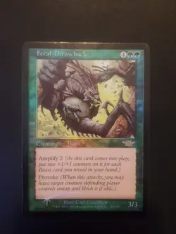 FOIL Feral Throwback, Rare Premodern Magic Mtg Karten Sammlung - Image 1