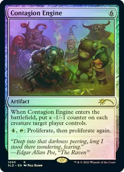 Magic The Gathering MTG CONTAGION ENGINE FOIL Secret Lair NM Near Mint - Image 1