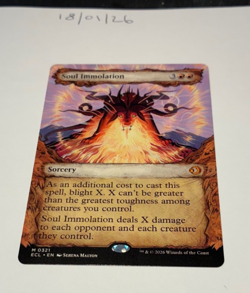 Magic the Gathering MTG Soul Immolation Mythic Showcase FOIL Card NM/M Eclipsed - Image 1