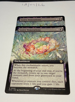 Magic the Gathering MTG Grave Venerations x2 Rare Extended Cards NM/M Comm - Image 1