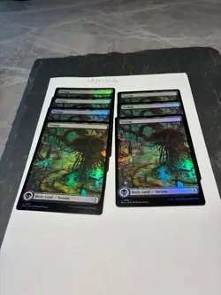 Magic the Gathering MTG Swamp (0281) Full Art x7 Land FOIL Cards NM/M Eclipsed - Image 1