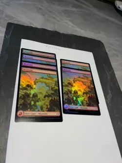 Magic the Gathering MTG Mountain (277) Full Art x6 Land FOIL Cards NM/M Eclipsed - Image 2