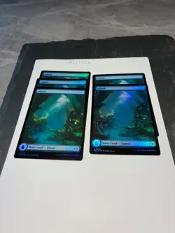 Magic the Gathering MTG Island (0275) Full Art x5 Land FOIL Cards NM/M Eclipsed - Image 1