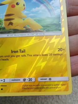 Pikachu 28/73 Shining Legends Reverse Holo Pokemon Card LP 2017 - Image 3