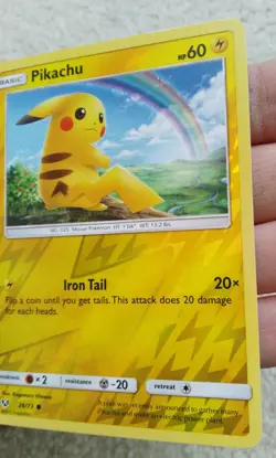 Pikachu 28/73 Shining Legends Reverse Holo Pokemon Card LP 2017 - Image 4