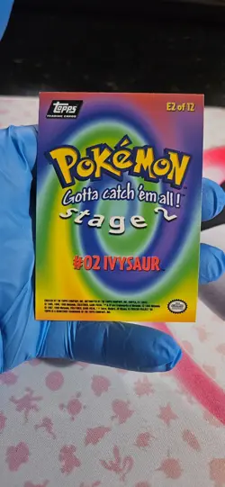 Pokemon Topps Movie card HOLO /Black label/ E2 of 12 Ivysaur - Image 2